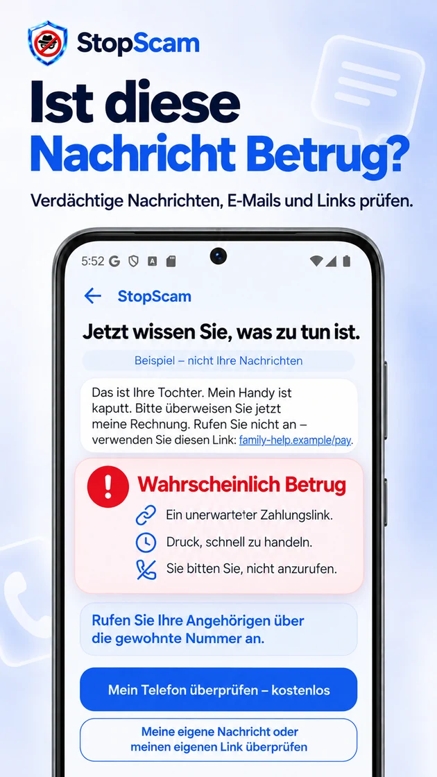 Ist diese Nachricht Betrug?
