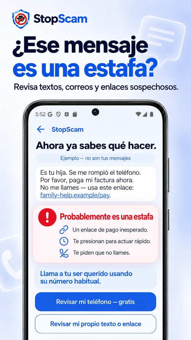¿Ese mensaje es una estafa?