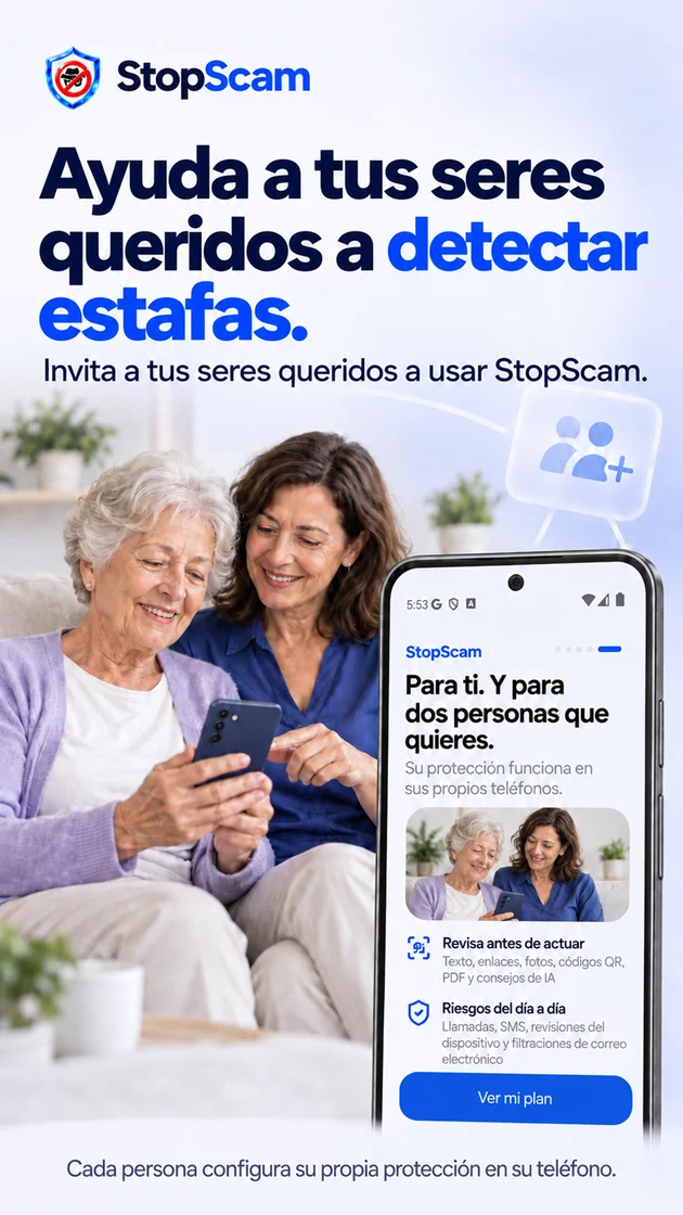 Ayuda a tu familia a detectar estafas