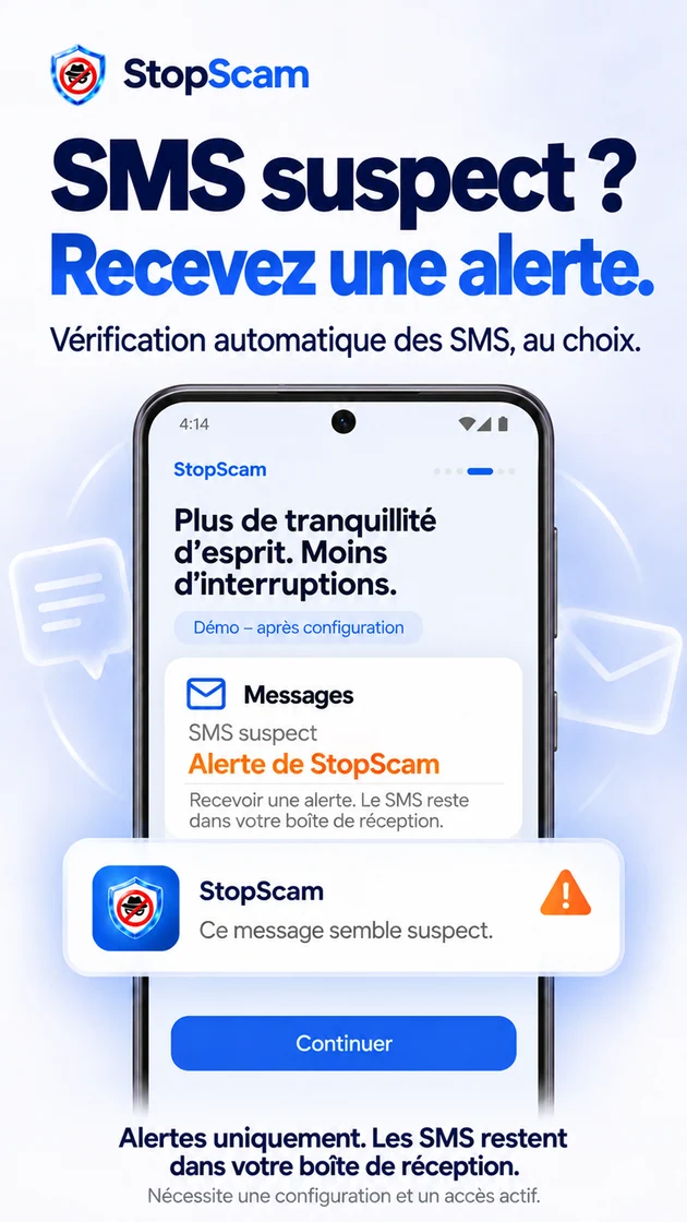 Un SMS suspect ? Recevez une alerte