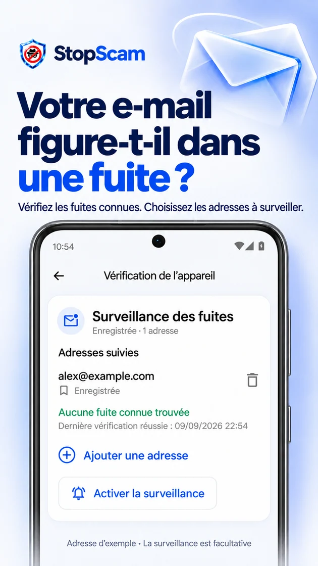 Vérifiez les fuites de votre e-mail