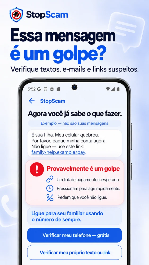 Essa mensagem é um golpe?