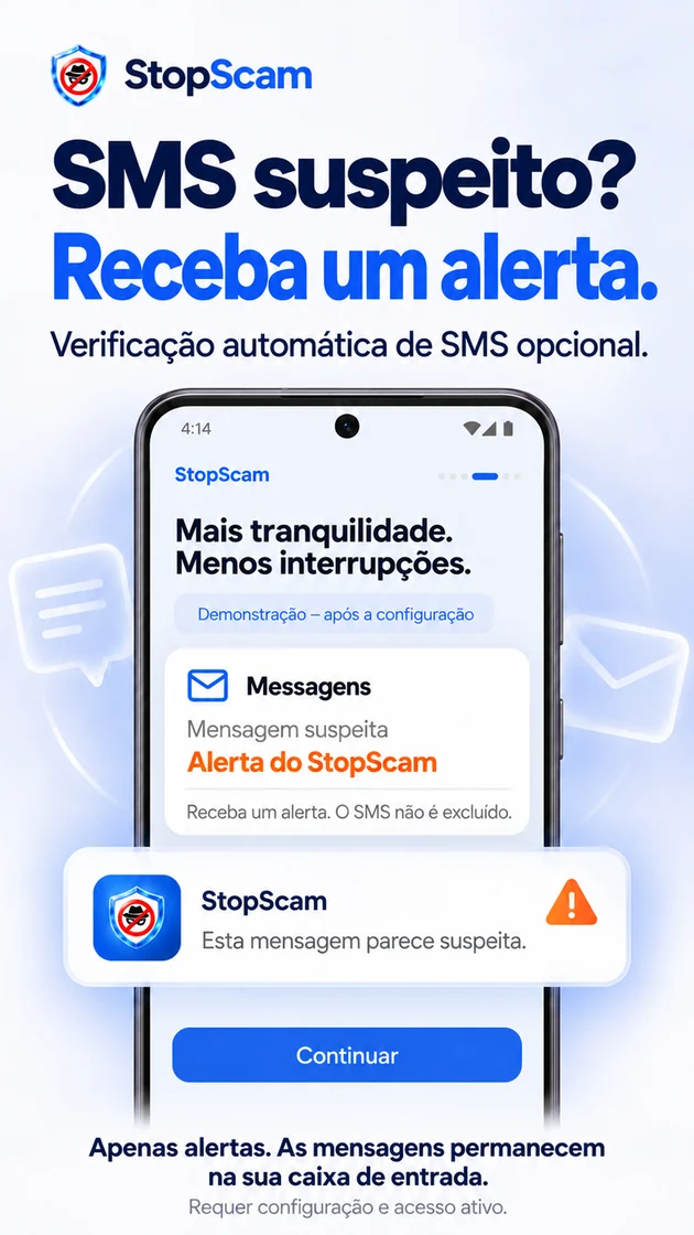 SMS suspeito? Receba um alerta