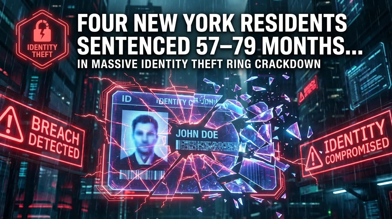 Четверо жителей Нью-Йорка приговорены к 57–79 месяцам за схему по краже личных данных и банковскому мошенничеству