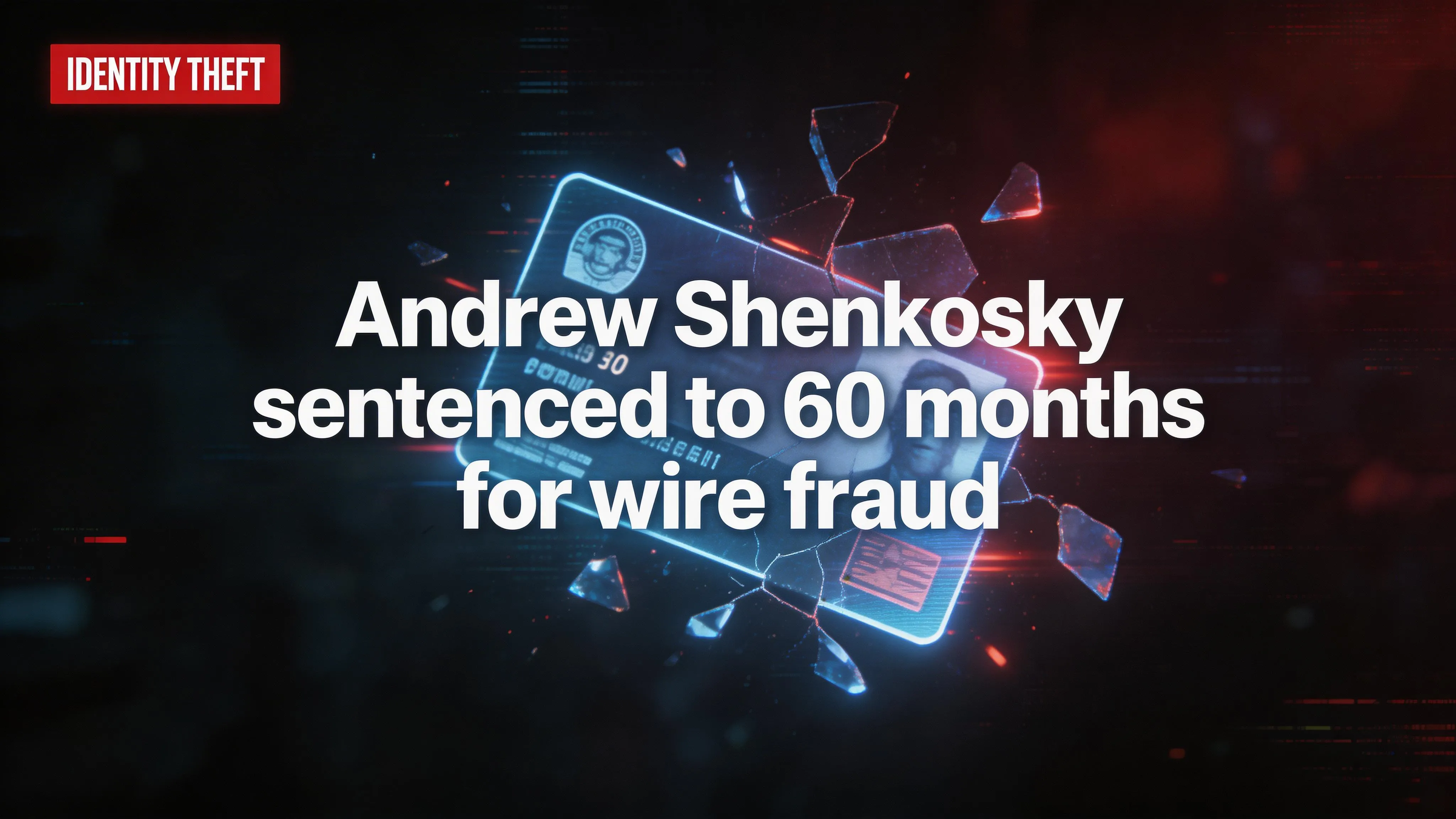 Andrew Shenkosky sentenced to 60 months for wire fraud using ~2,500 stolen logins and fake crypto account