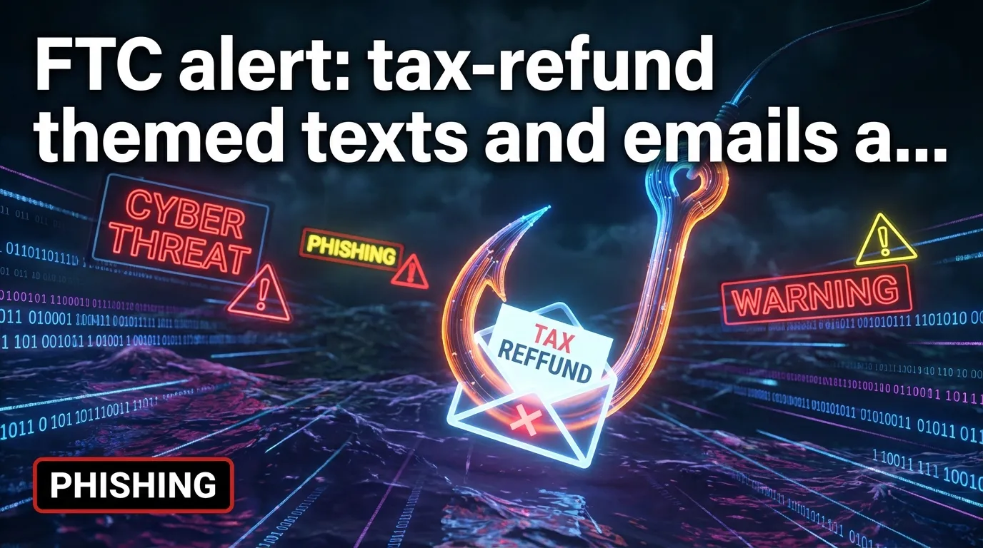 Alerta da FTC: textos e e-mails com tema de reembolso de imposto são iscas de phishing
