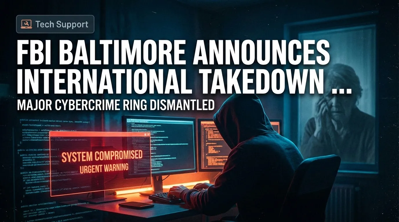 FBI Baltimore annonce le démantèlement international d’un réseau d’assistance technique usurpant l’identité d’organismes gouvernementaux ayant volé 48,8 M$