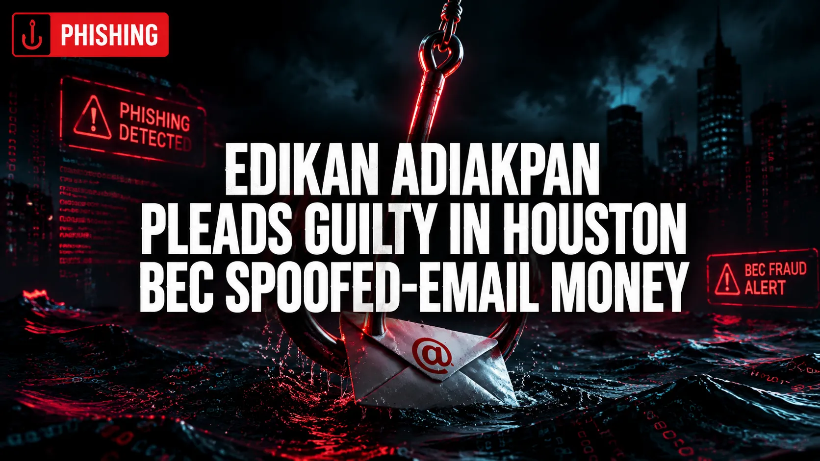 Edikan Adiakpan pleads guilty in Houston BEC spoofed-email money transmission scheme