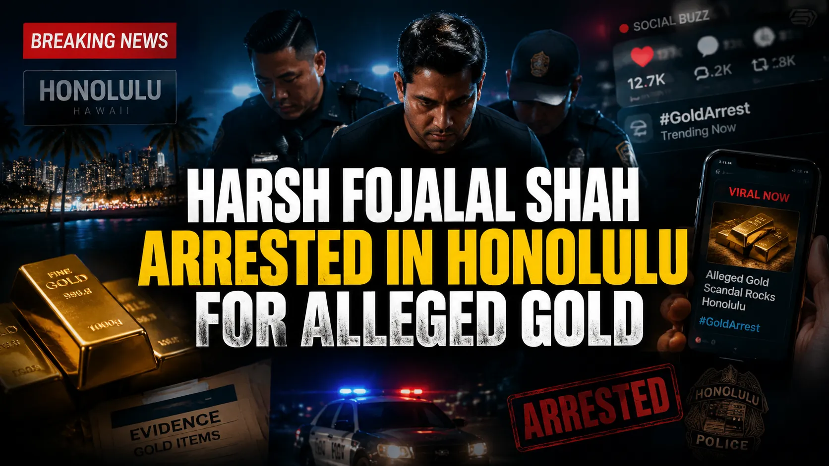 Harsh Fojalal Shah arrested in Honolulu for alleged 'gold bar' elder fraud impersonating U.S. Marshals (HI)