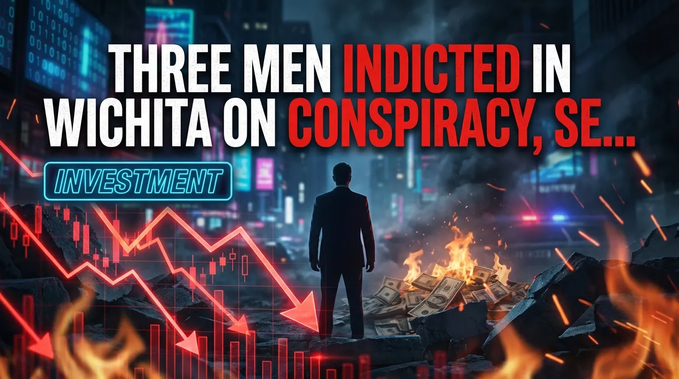 Três homens indiciados em Wichita por conspiração, fraude de valores mobiliários e fraude bancária que causaram perdas de dezenas de milhões