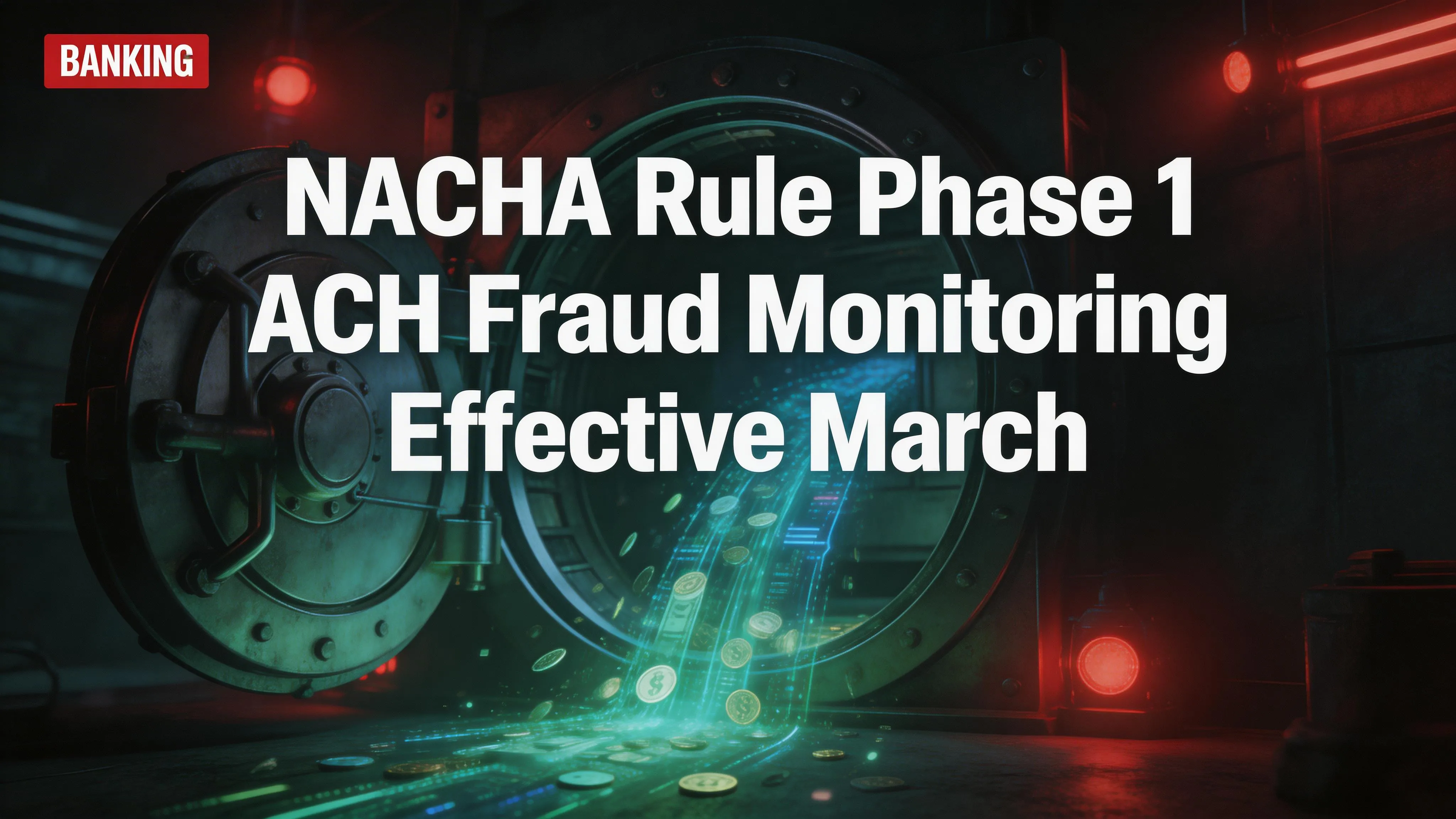 NACHA Rule: Phase 1 ACH Fraud‑Monitoring Effective March 20, 2026