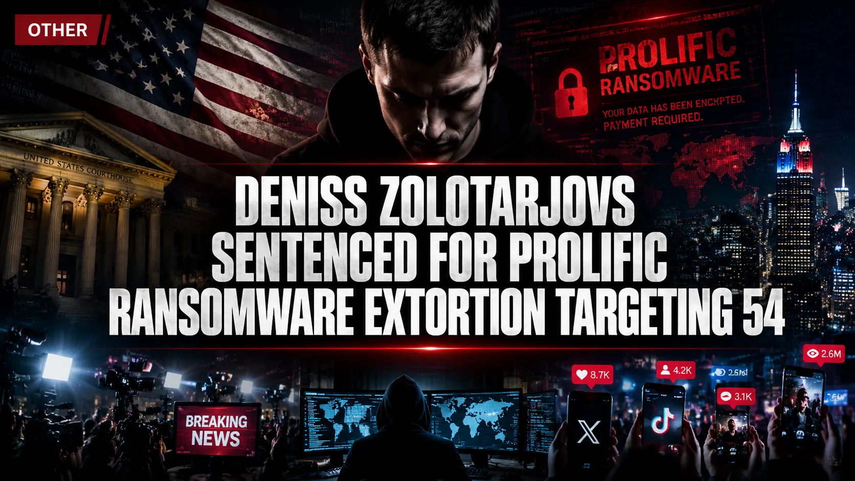 Deniss Zolotarjovs sentenced for Prolific ransomware extortion targeting 54+ companies