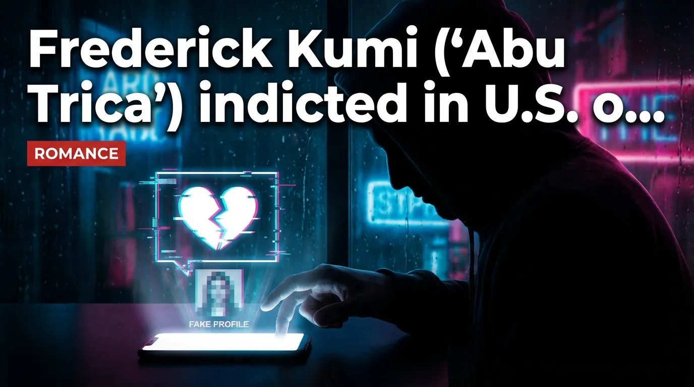 Frederick Kumi ('Abu Trica') indiciado nos EUA por suposto golpe romântico de US$ 8 milhões com uso de IA