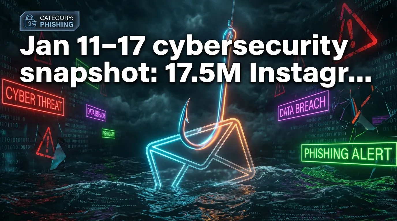 Jan 11–17 cybersecurity snapshot: 17,5 Mio. Instagram‑Datensätze kursieren, Bug ermöglicht Missbrauch von Passwort‑Zurücksetzungen
