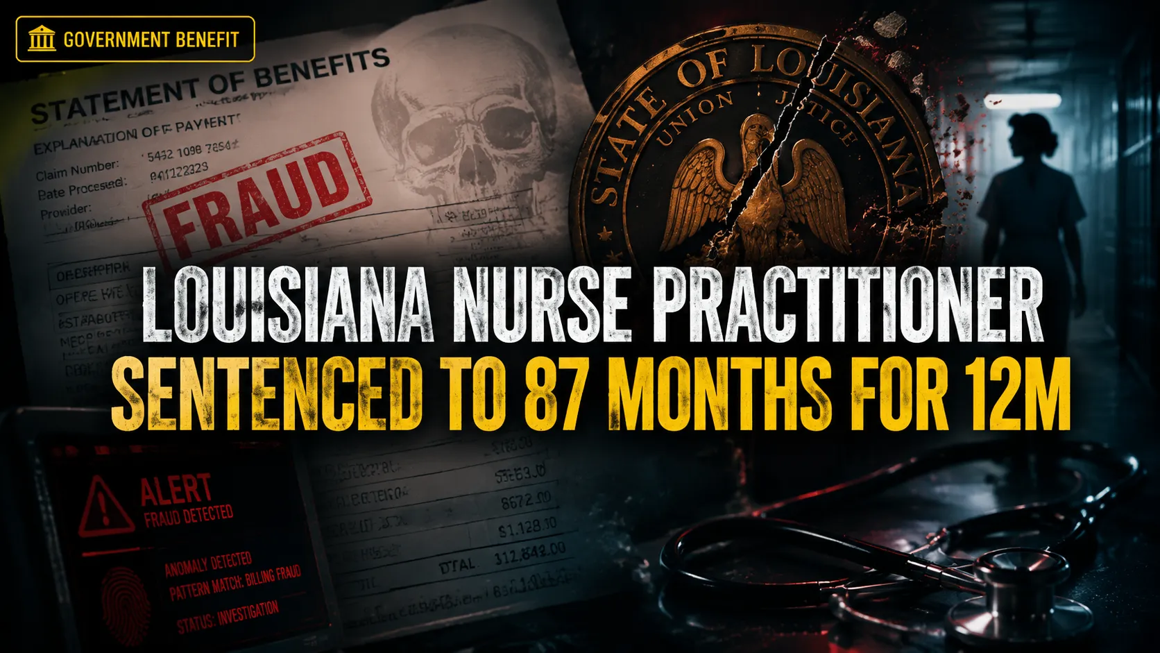 Louisiana Nurse Practitioner Sentenced to 87 Months for $12M Medicare Fraud With Kickbacks