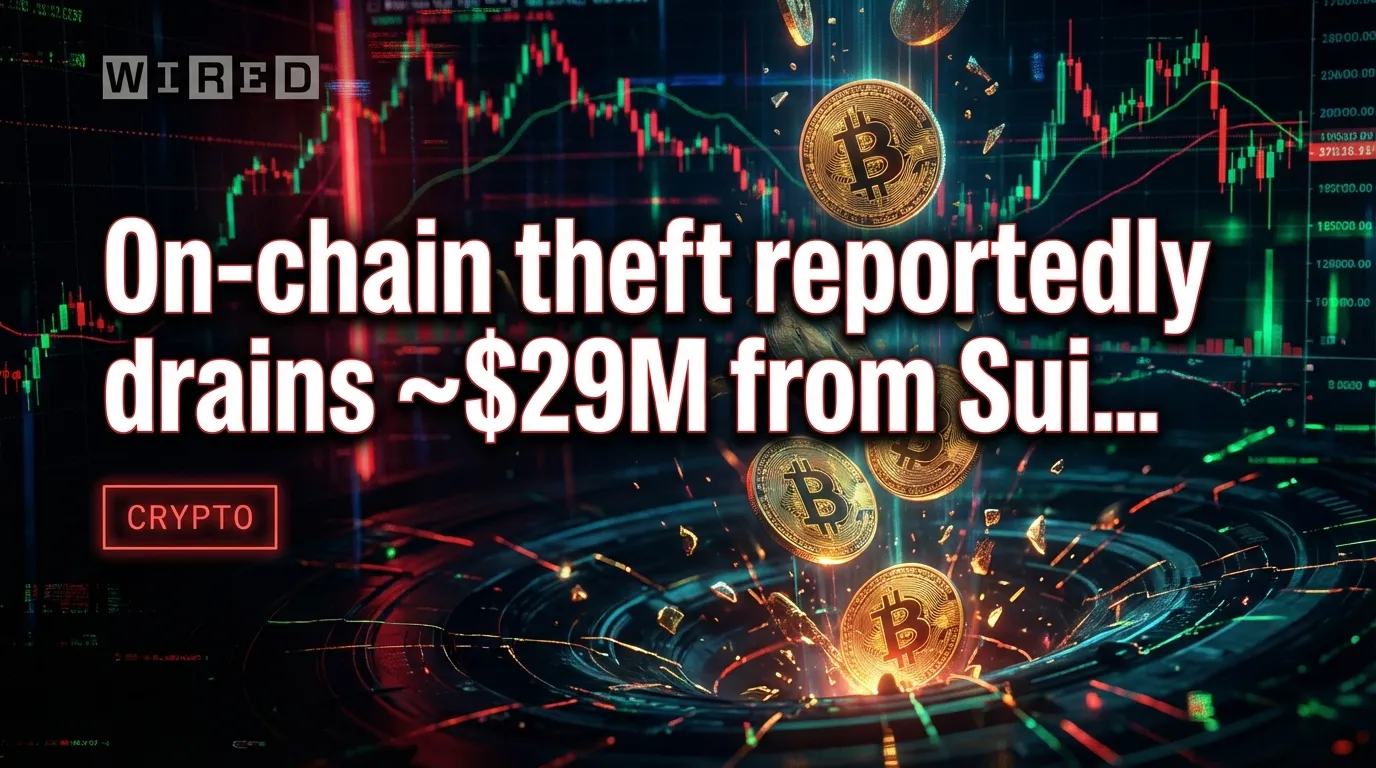 Vol on‑chain aurait siphonné ~29 M$ du réseau Sui lors d'une compromission par ingénierie sociale