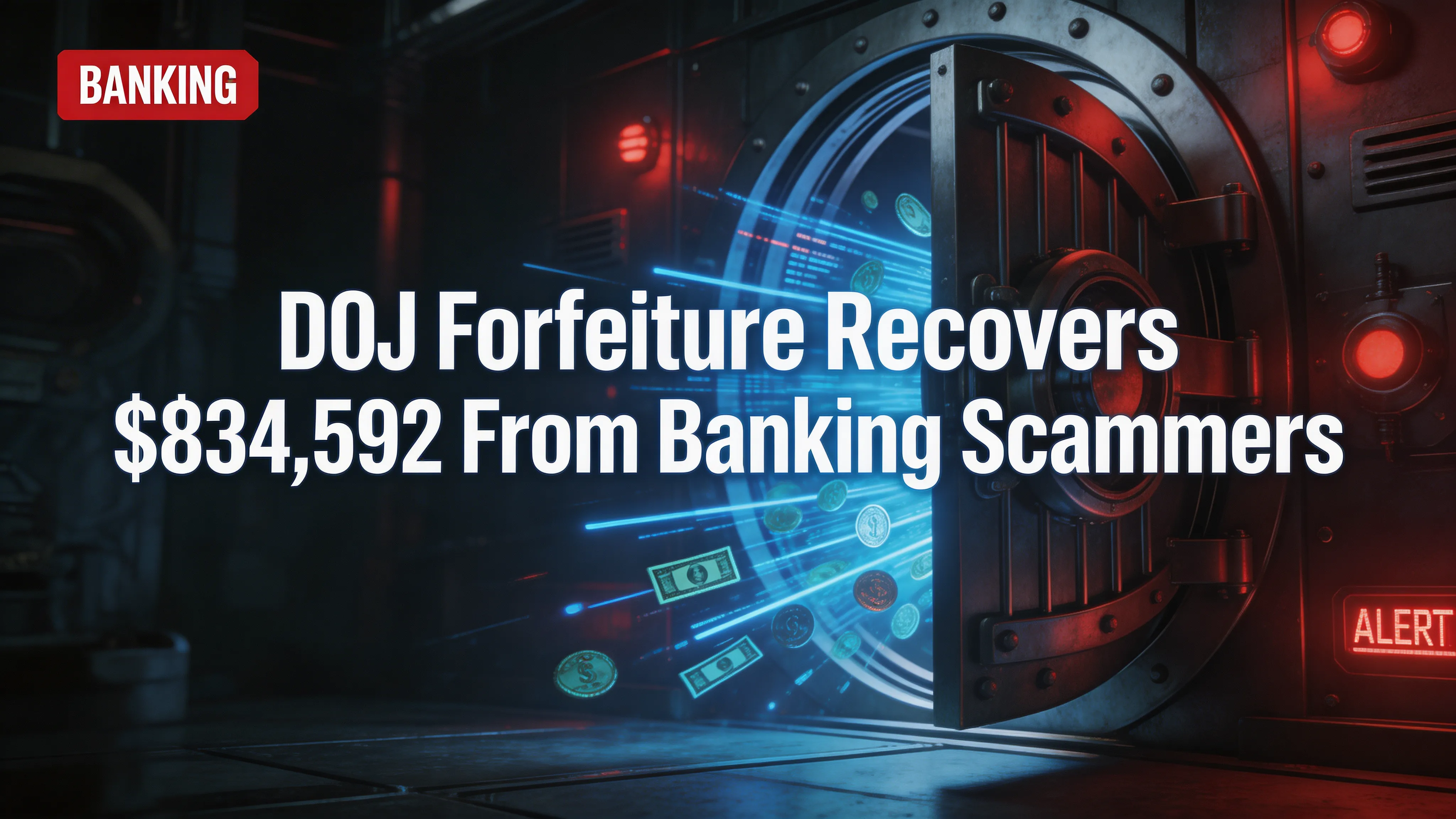 DOJ Forfeiture Recovers $834,592 From Banking Scammers in Identity Theft Scheme