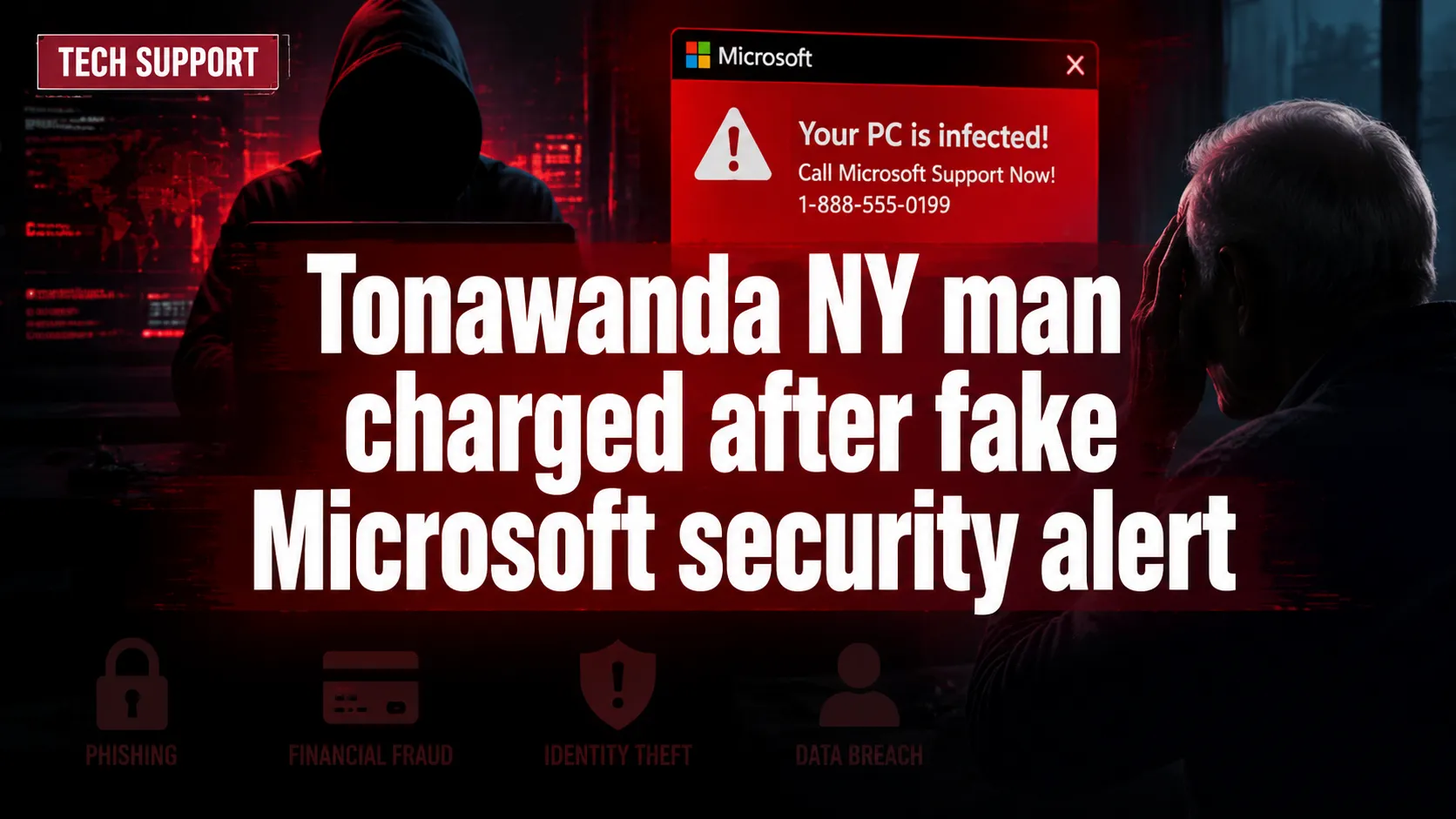 Tonawanda NY man charged after fake Microsoft “security” alert led to $22,000 fraud attempt