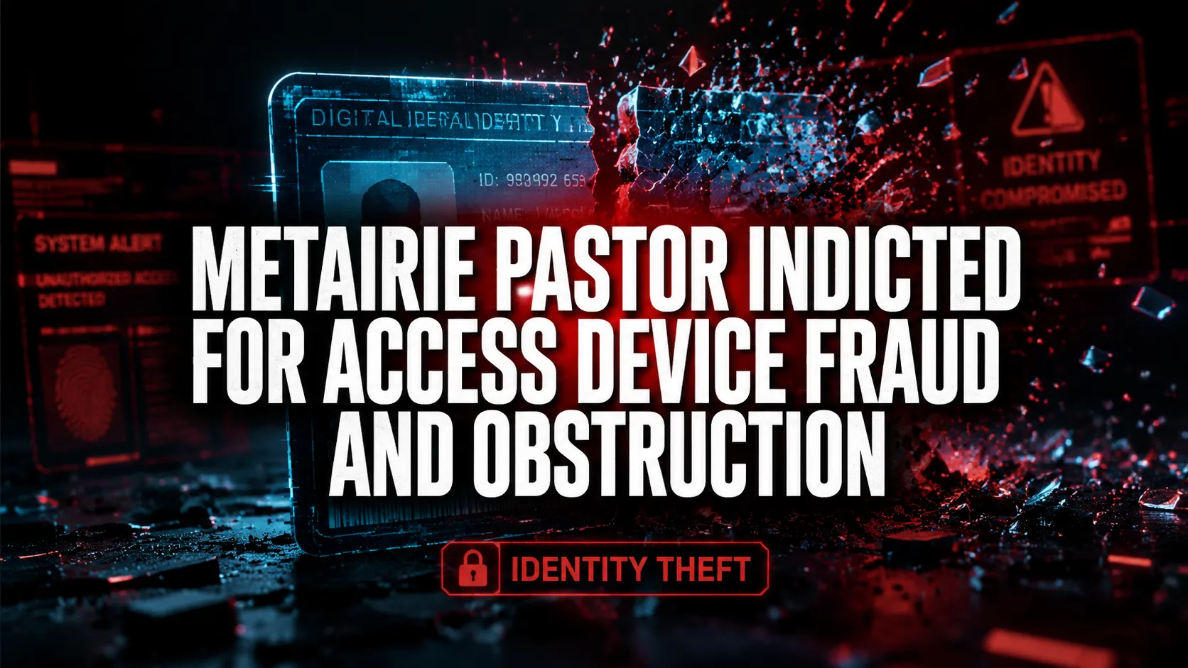 Metairie Pastor Indicted for Access Device Fraud and Obstruction in Federal Investigation