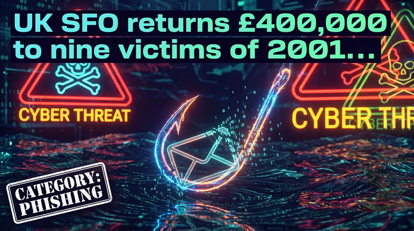 Britische SFO gibt neun Opfern des E‑Mail‑Vorschussbetrugs 2001–02 £400.000 zurück