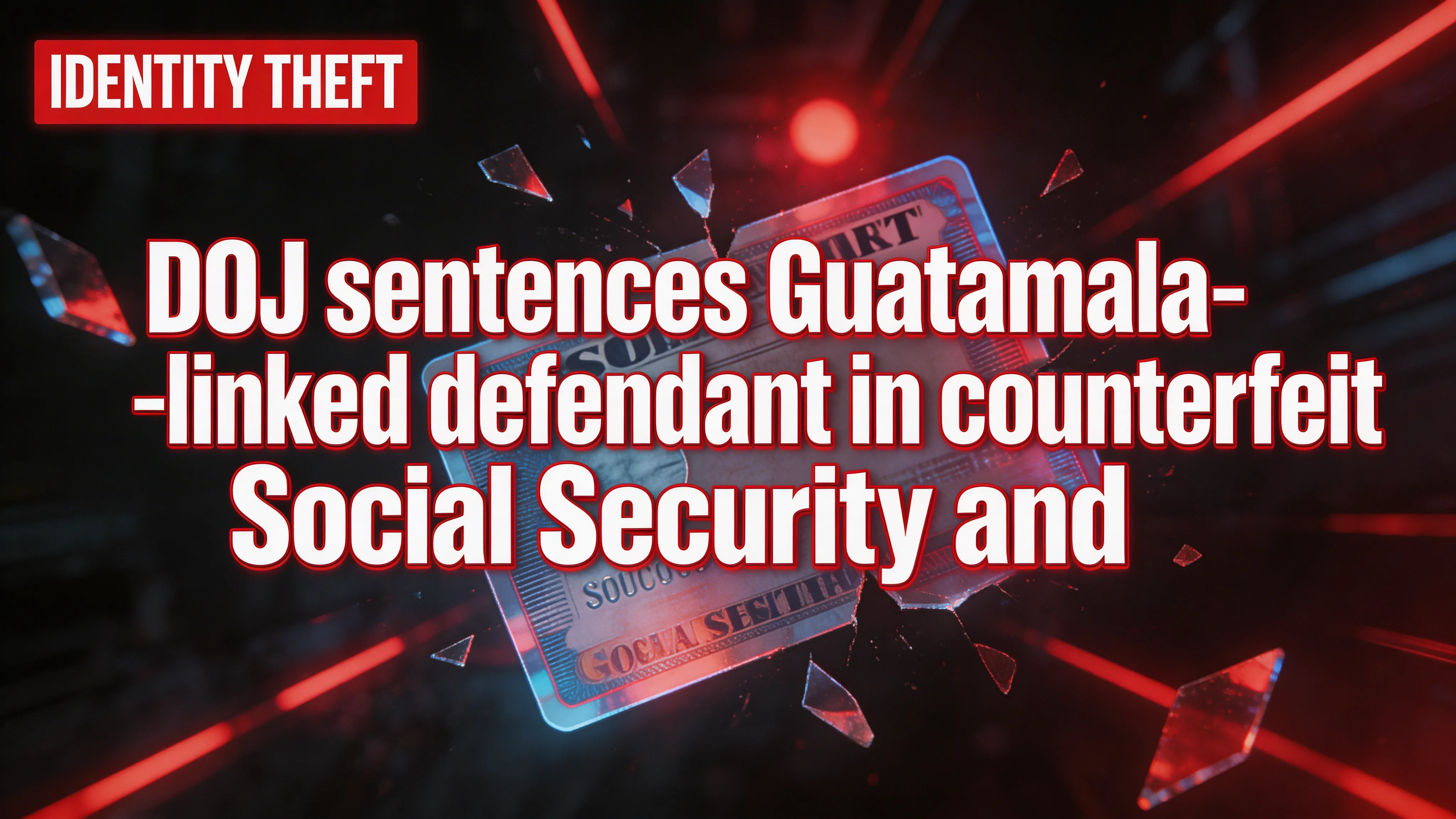 DOJ sentences Guatemala-linked defendant in counterfeit Social Security and PR card ring