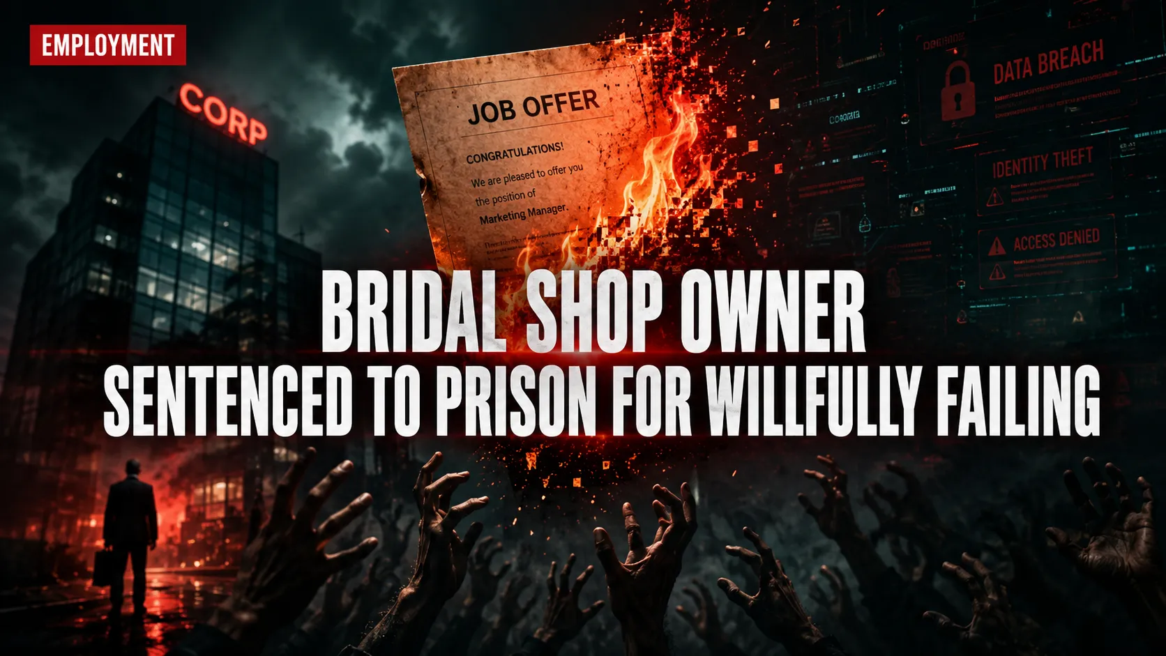 Bridal shop owner sentenced to prison for willfully failing to pay $1.3M+ in employment taxes (DOJ)