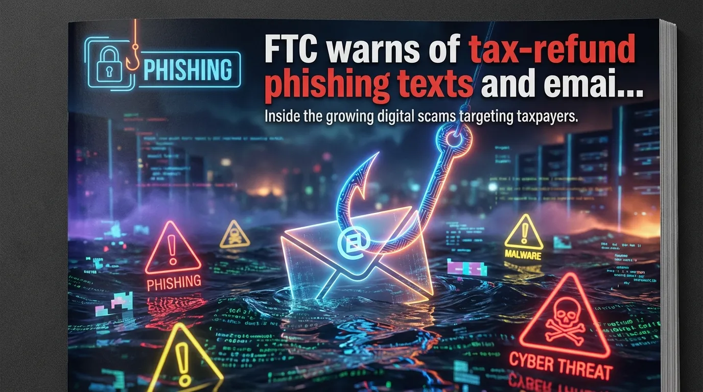 FTC warns of tax-refund phishing texts and emails impersonating U.S. tax agencies