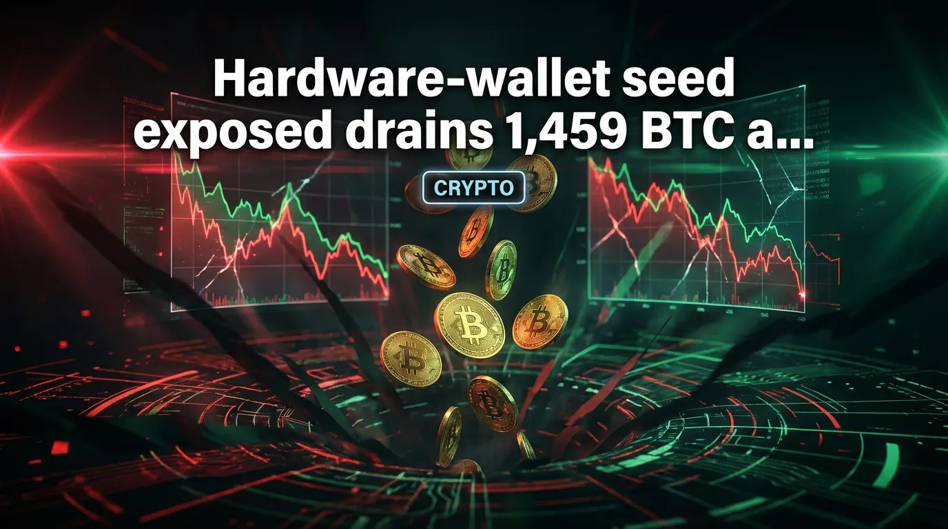 Seed de hardware‑wallet exposto drena 1.459 BTC e 2,05M LTC (~US$282M) em 10 de jan.
