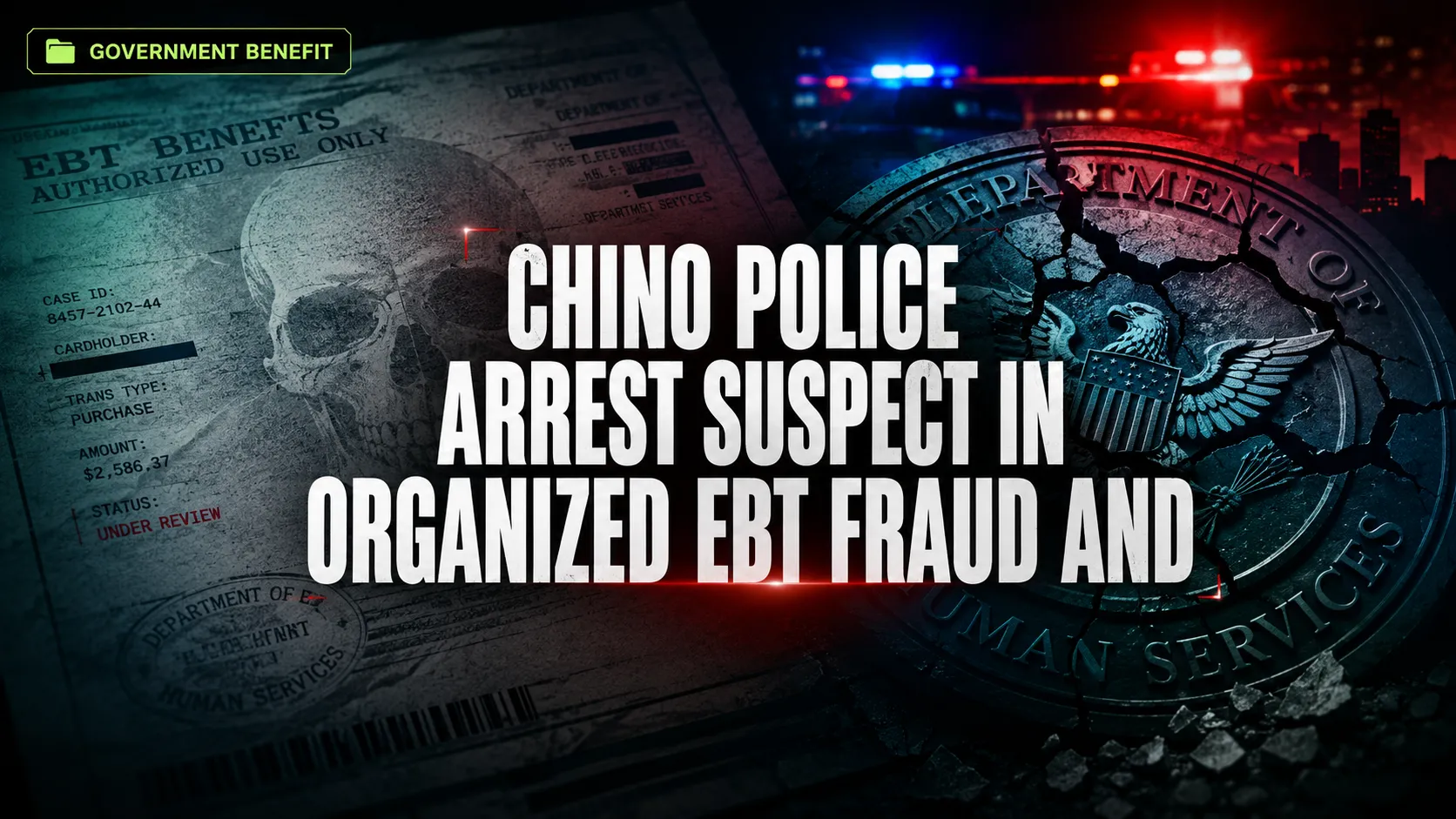 Chino police arrest suspect in organized EBT fraud and ATM skimming probe