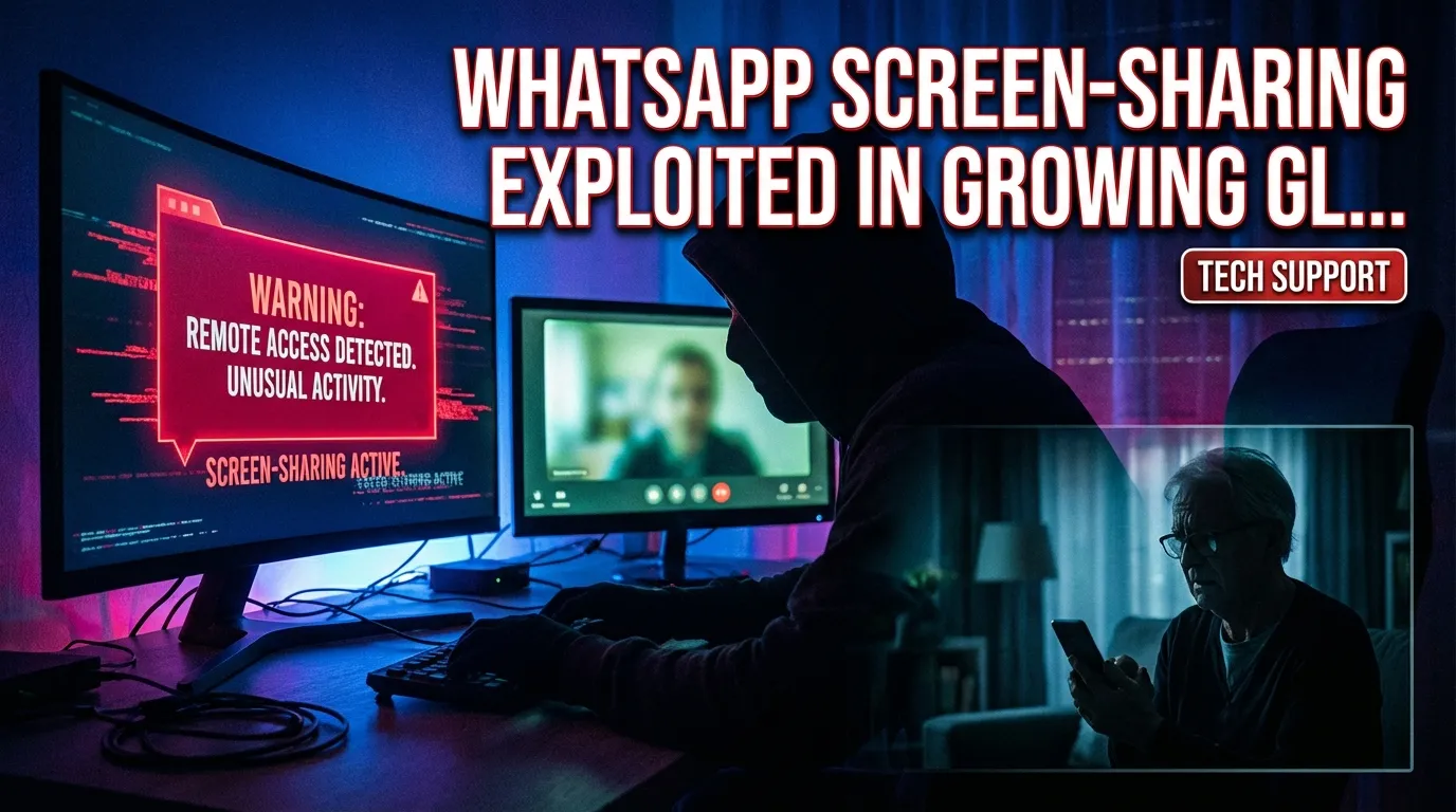 Демонстрация экрана WhatsApp используется в растущей глобальной волне мошенничества, приводятся случаи в Сингапуре