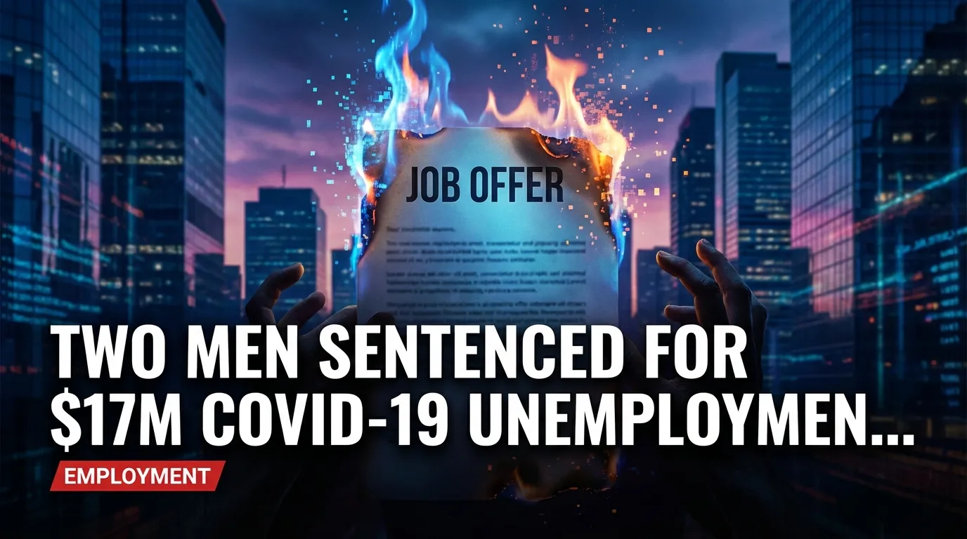 Deux hommes condamnés pour une fraude au chômage liée au COVID-19 de 17 M$ ; l'un reçoit une peine de 10 ans