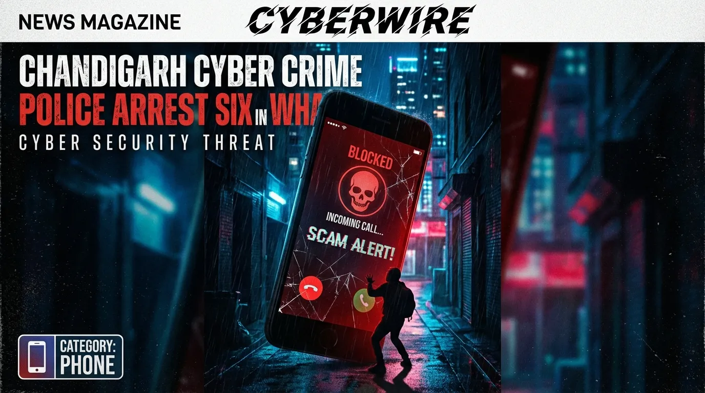 Chandigarher Cyberkriminalpolizei verhaftet sechs in WhatsApp-'digital arrest'-Betrug, der ältere Opfer ausplünderte