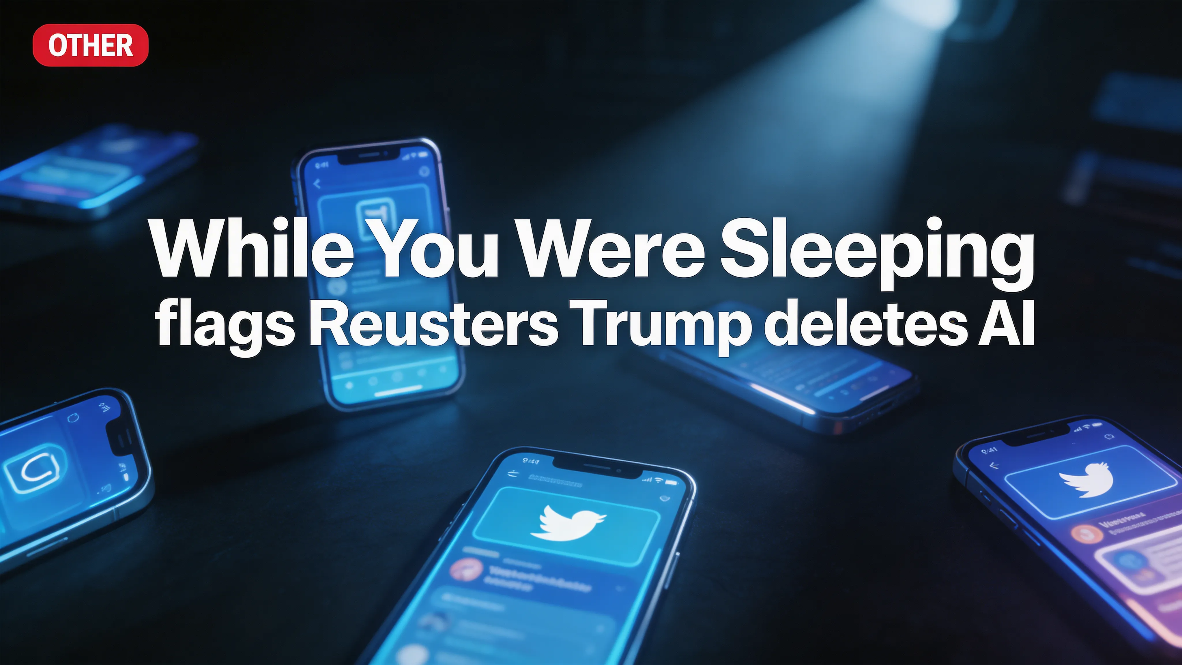 “While You Were Sleeping” flags Reuters: Trump deletes AI image after outcry