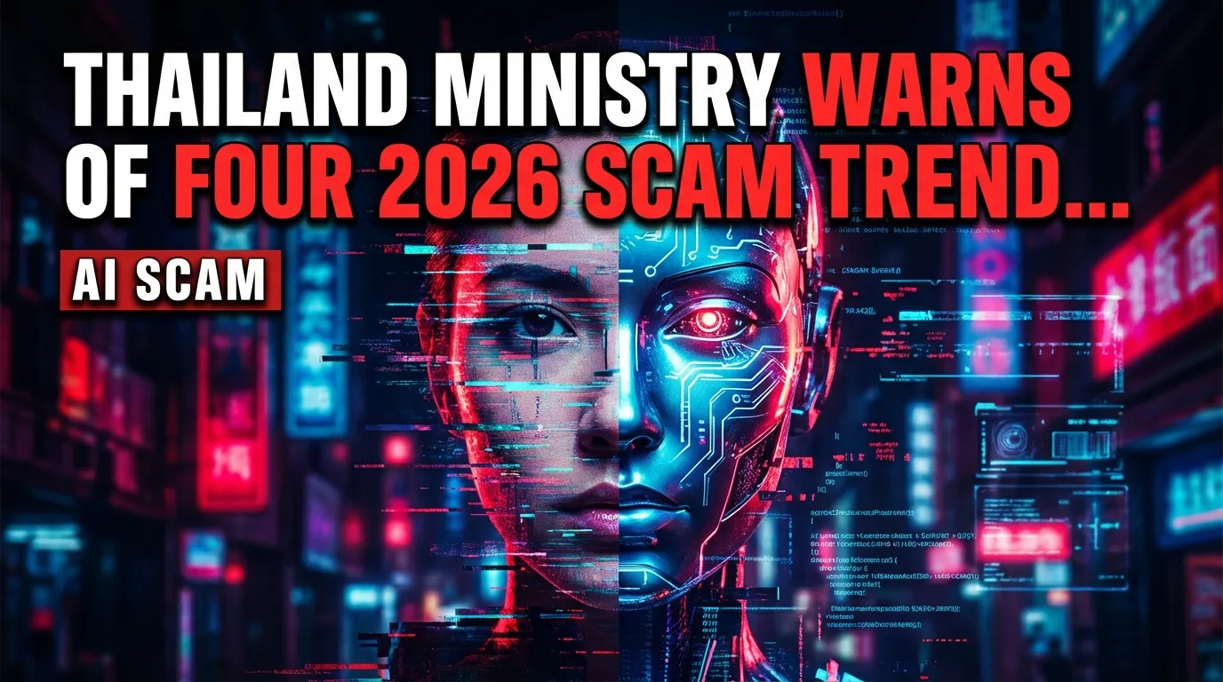Министерство Таиланда предупреждает о четырёх мошеннических тенденциях 2026 года: смс‑фишинг, дипфейки, поддельная криптовалюта, фейковые профили