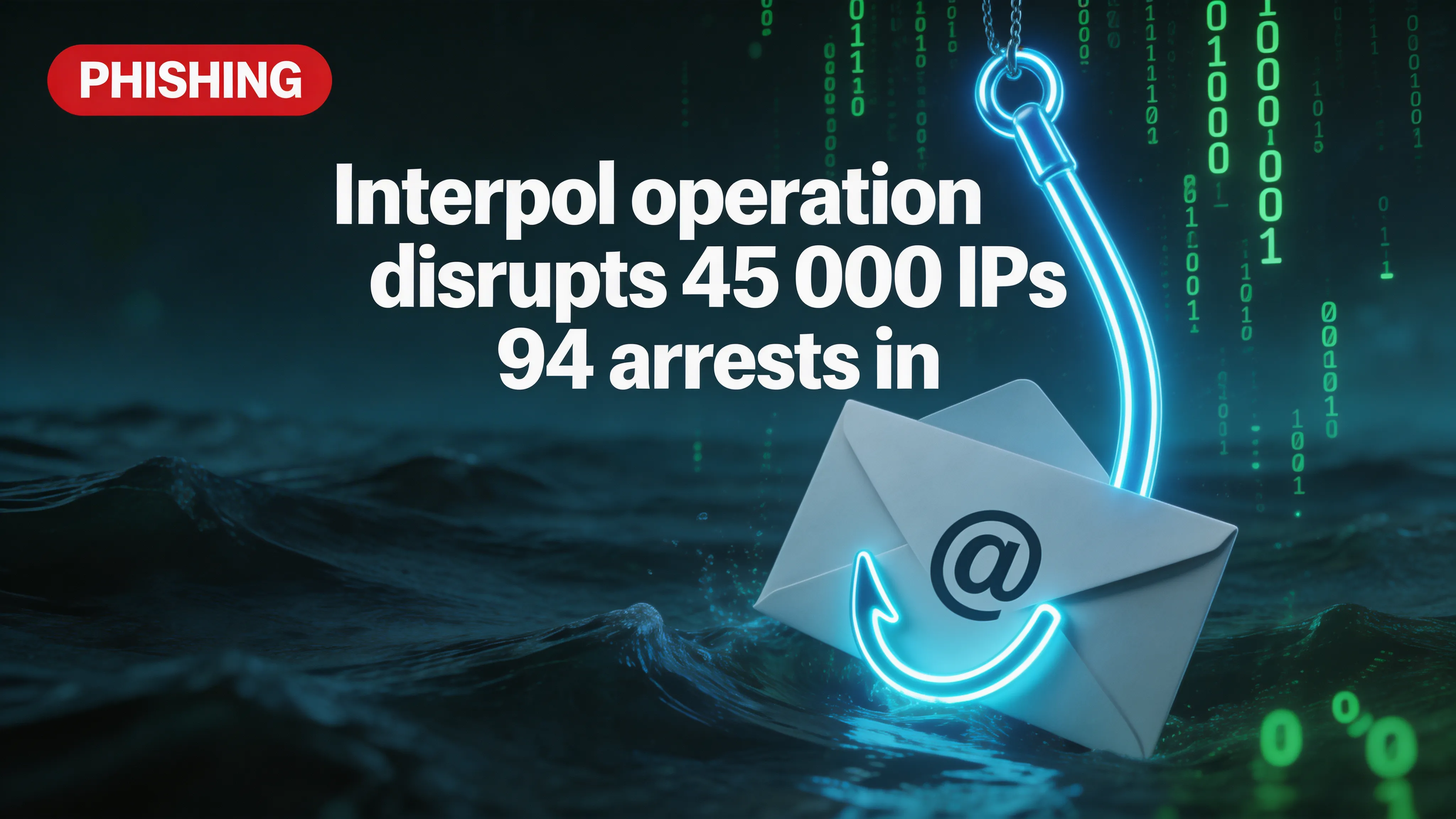 Interpol operation disrupts 45,000 IPs; 94 arrests in phishing and fraud takedown